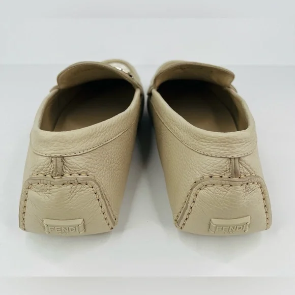 Fendi O'Lock FF Jacquard Logo Driving Leather Shoes UK 10 - US 11 - EU 44